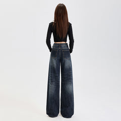 Women's Straight Jeans Female Slimming Versatile Spring New Loose Drape Wide Leg Pants