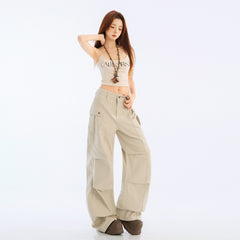 Women's Pants Design Casual Work Trousers Loose Narrow Version Slim Straight Leg Pants